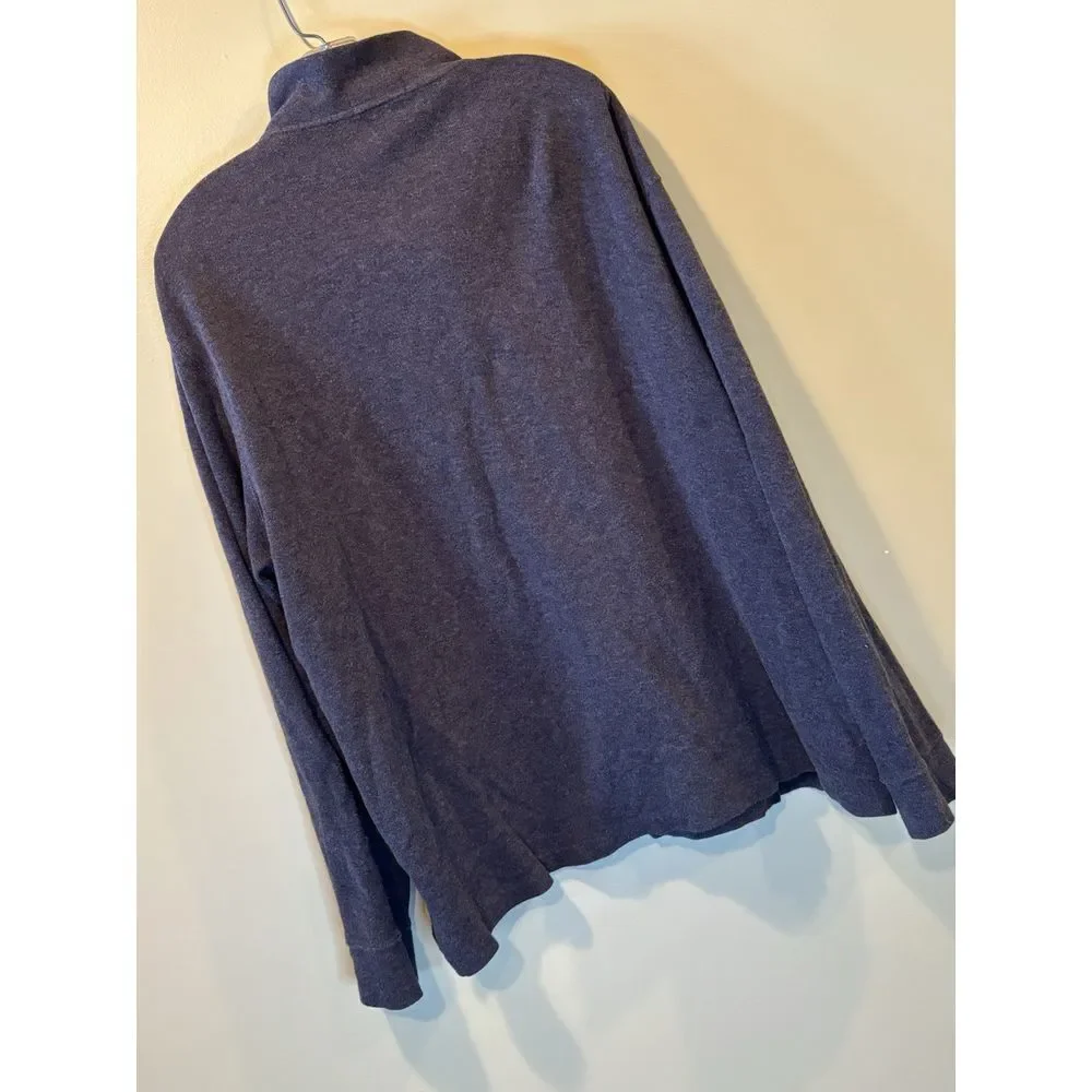 Polo Ralph Lauren Blue‎ Pullover Mens XL 1/4 Zip Flesh Color Pony Estate Rib